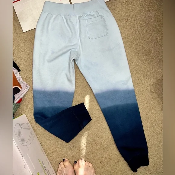 Champion Reverse Weave Ombré Tye Dye Blue Joggers - Picture 8 of 11